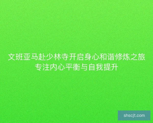 文班亚马赴少林寺开启身心和谐修炼之旅专注内心平衡与自我提升