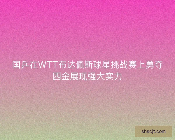 国乒在WTT布达佩斯球星挑战赛上勇夺四金展现强大实力 国乒在WTT布达佩斯球星挑战赛上勇夺四金展现强大实力